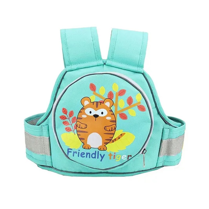 Chinmay Kids Safety Belt for Two Wheeler with Reflective Strips Portable Adjustable Safety Harness – Sea Green