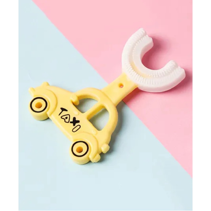 Domenico Soft Sillicone Car U-Shaped Head 360 Toothbrush – Yellow