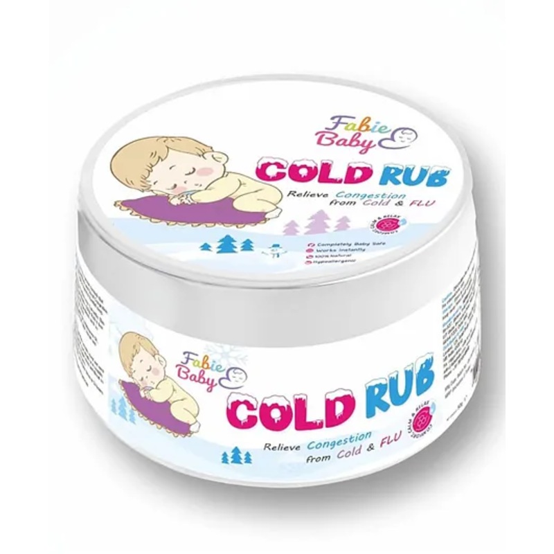 Fabie Baby Cold Rub for Cold and Cough Relief Nasal Cleaner Chest Congestion Stuffy Nose & Sore Throat (50g)