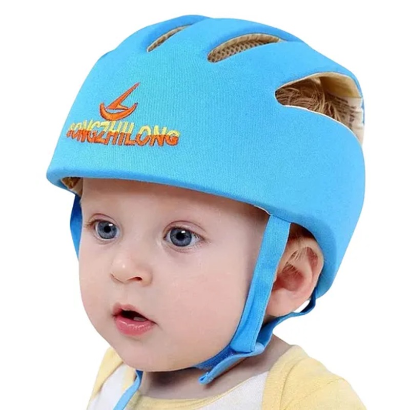 Junior Joe Baby Safety Helmet for Infants & Toddlers | Adjustable Head Protector for Crawling, Walking & Playing (Blue)