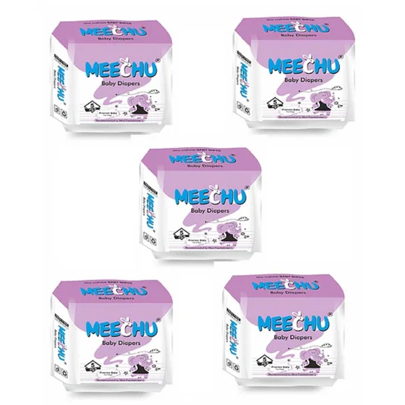 Meechu Baby Taped Style Diapers For Premature Babies Pack of 5 – 25 Pieces