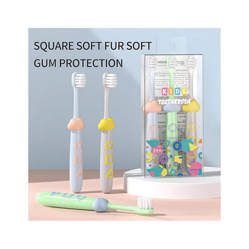 Mihar Essentials Kids Extra Soft Toothbrush Pack of 3 – Multicolor