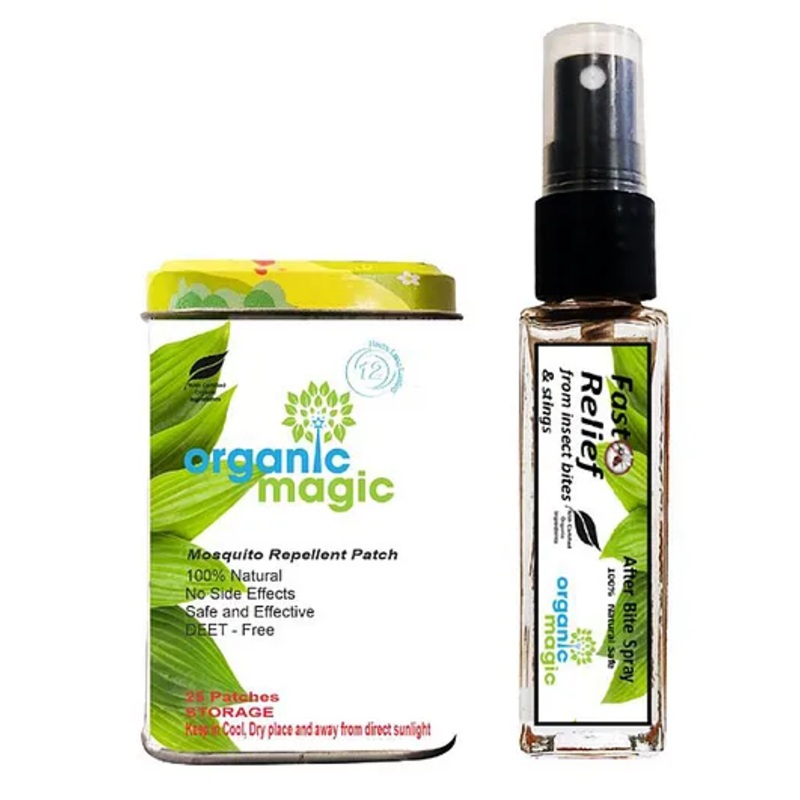 Organic magic Mosquito repellents combo – 25 Patches & 15 ml