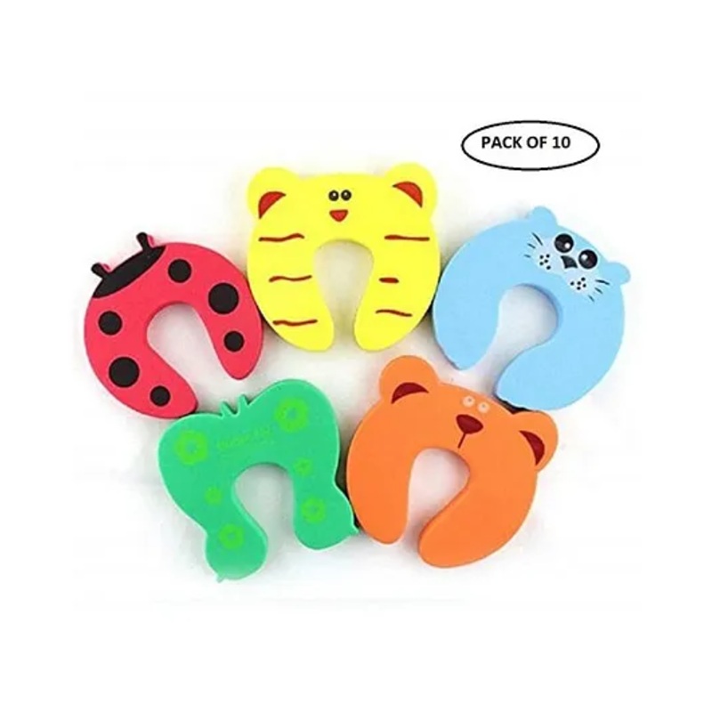 Syga Children Safety Foam Door Stopper Pack Of 10 – Multicolor