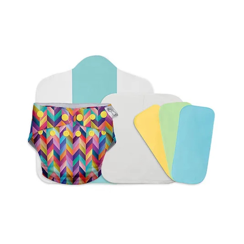 UNO Cloth Diaper  Starter Kit | Washable & Reusable (1 Cloth Diaper + 1 Insert + 1 Booster Pad with 3 Diaper Liners) – Color Pop