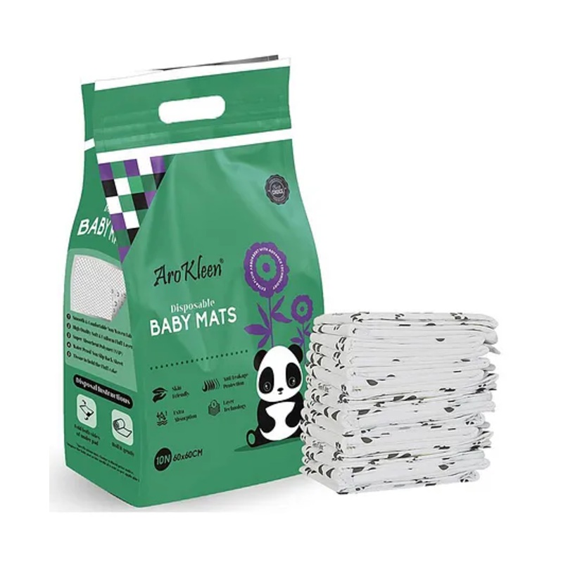 Aro Kleen Disposable Baby Underpad & Changing Mats, Waterproof, Breathable, Skin Friendly |Super Absorbent, Non-Slip Back Sheet 10 Pcs
