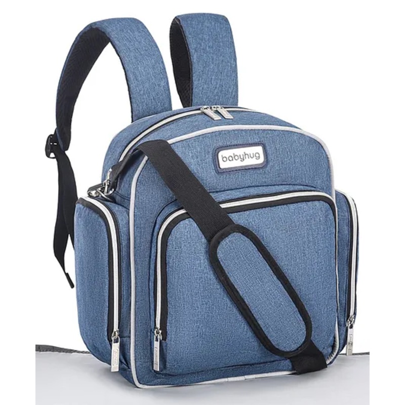 Babyhug Multipurpose Backpack Style Diaper Bag – Blue
