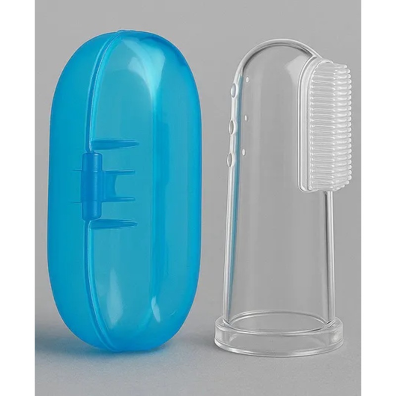 Badal Kidz Silicone Baby Finger Toothbrush, Great for Massaging & Cleaning Gums, Use Soft Brush For Kids & New Born Baby, First Teeth, BPA – Free – Blue