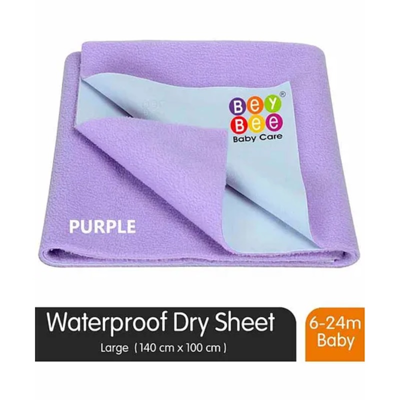 BeyBee Waterproof Rubber Sheet Bed Protector Large – Violet