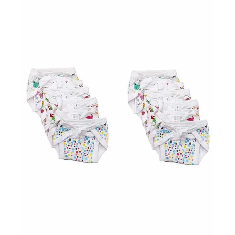 Chirsh Hoseiry Cotton Cloth Nappies Pack of 12 – Multicolour