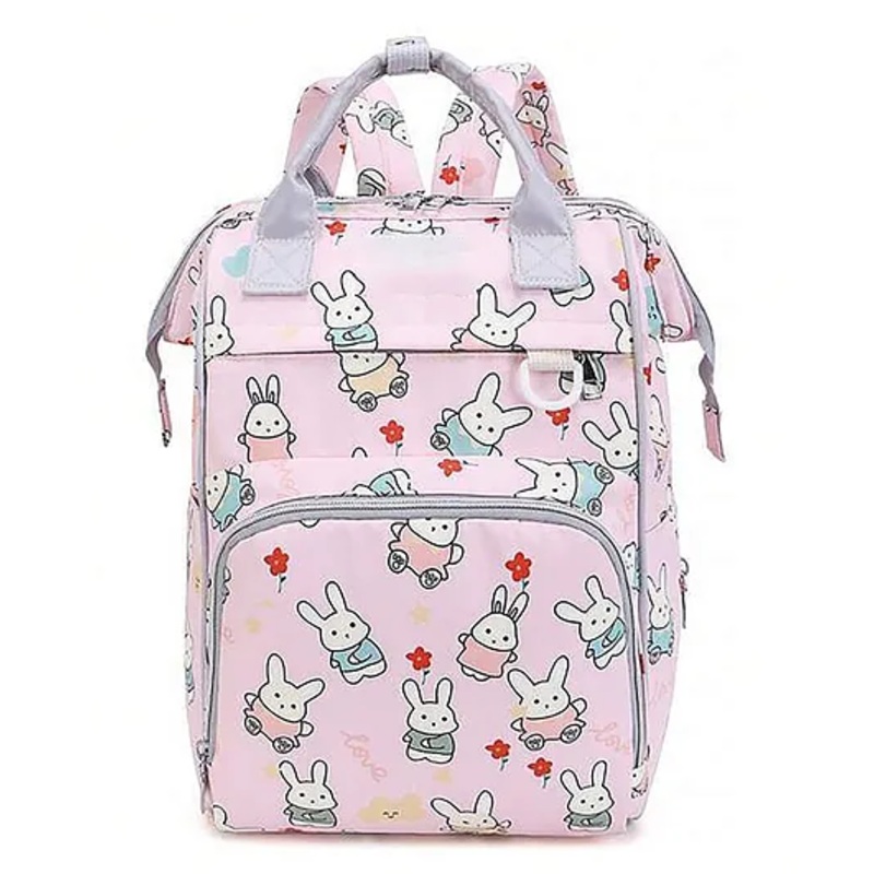 House of Quirk Rabbit Printed Maternity Backpack – Pink