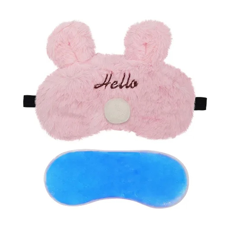 Jenna Fur Hello Pink Cute Sleeping Eye Mask With Cooling Gel – Pink