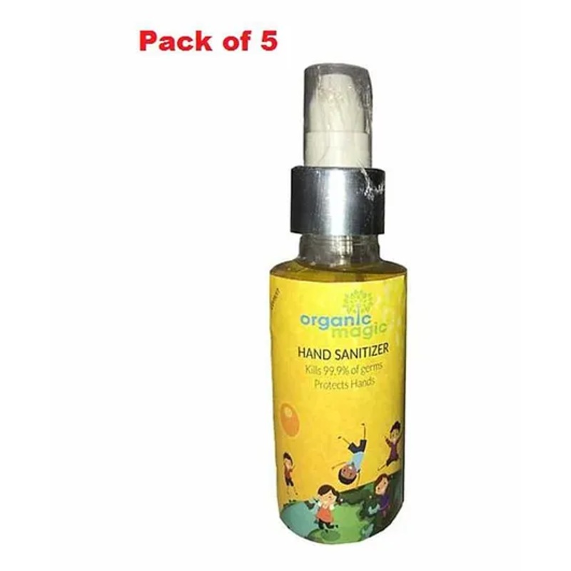 Organic Magic Hand Sanitizer Lemon Pack of 5 – 100 ml Each