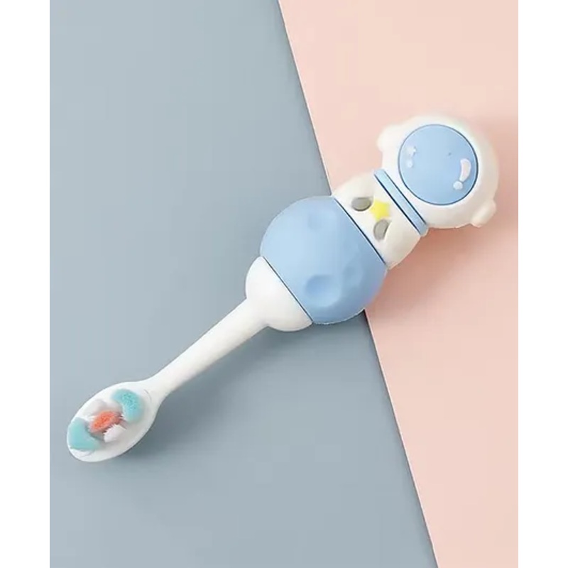 Sanjary Manual Toothbrush super soft fine bristles easy to move around curved For kids pack of 1 color design may vary