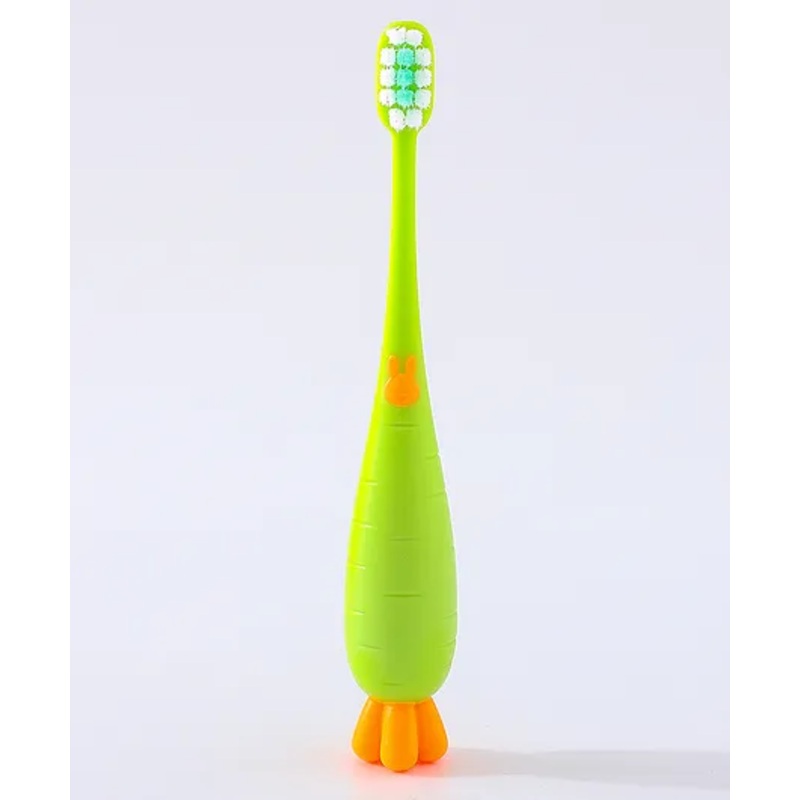 Tooth Brush with Ultra Soft Bristles Carrot Design – Green