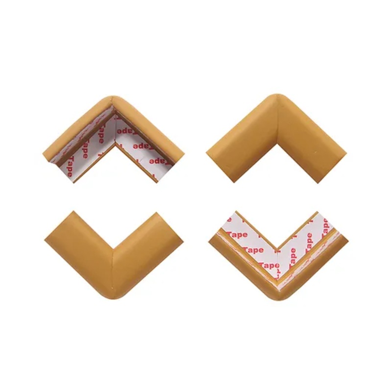 BabySafeHouse Furniture and Table Corner Edge Guards Pack of 4 – Light Brown