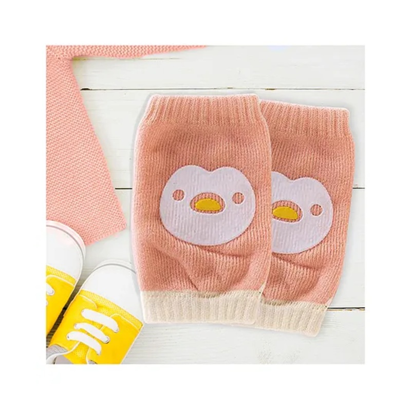 Bembika Baby Kneepad Breathable Animal Face Baby Knee Pads for Crawling Baby Knee Protector – Pink