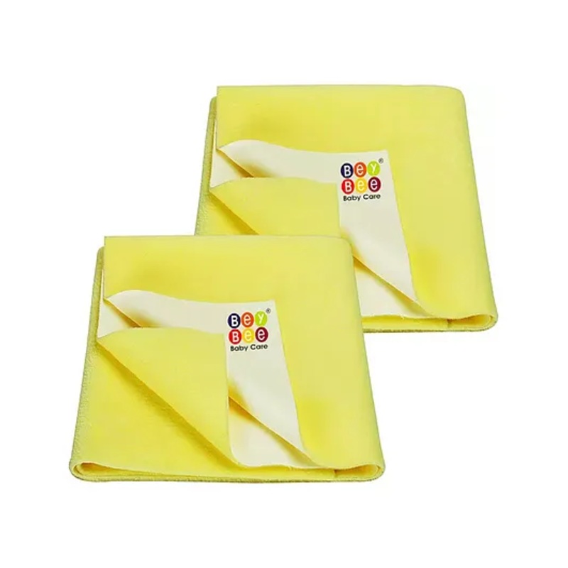 BeyBee Cotton Baby Bed Protecting Mat (Yellow Small)