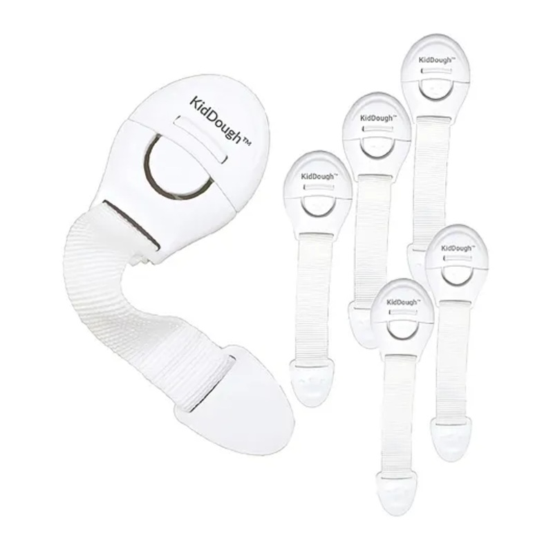 KidDough Furniture Safety Locks for Kids 6 Locks – White