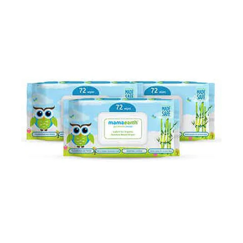 Mama Earth Organic Bamboo Based Wipes Combo – Pack of 3