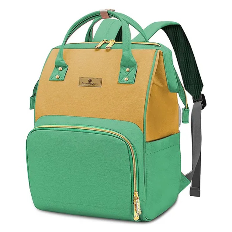 StarAndDaisy Baby Bag for Mother Travel Maternity Bag with Multi Compartments, Insulated Bottle Pockets, Waterproof, Mint