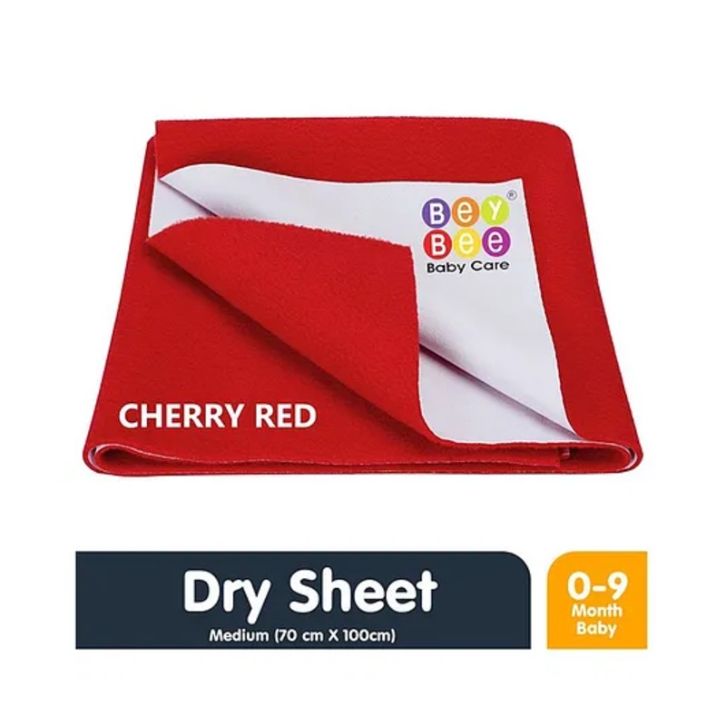 Bey Bee Waterproof Bed Protector Dry Sheet Medium – Cherry Red