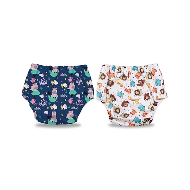 Chinmay Kids Baby Swim Diaper Waterproof Reusable Leakproof Adjustable Infant Pool Pant Boys And Girls Swim Diaper- Blue White