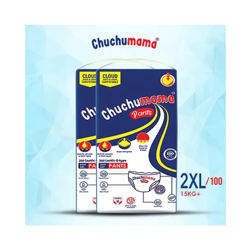 Chuchumama Baby Pants XXL Size Baby Diaper Pants Combo Pack of 2 – 50 Pieces Each