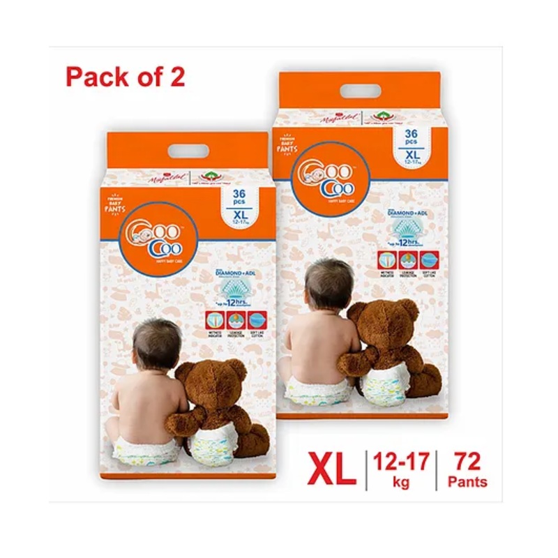 Coo Coo Baby Pullup Diaper Pants – XL (72 Pieces)