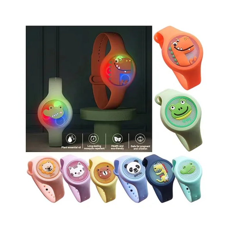 Luvlittle Mosquito Repellent Bands with Led Light Up Insect & Bug Pest Repeller Waterproof Bracelet Pack of 5 – MultiColour