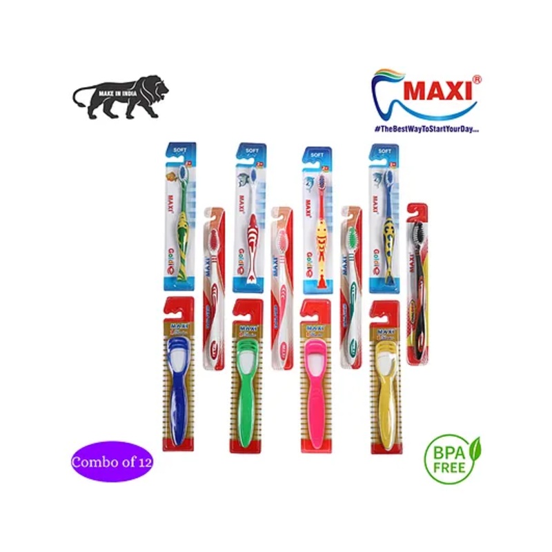 MAXI Mommy & Baby Oral Care Combo Pack Of 12 – Multicolor