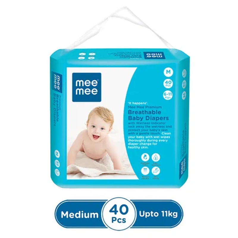 Mee Mee Breathable Premium Diaper Pants Medium – 40 Pieces