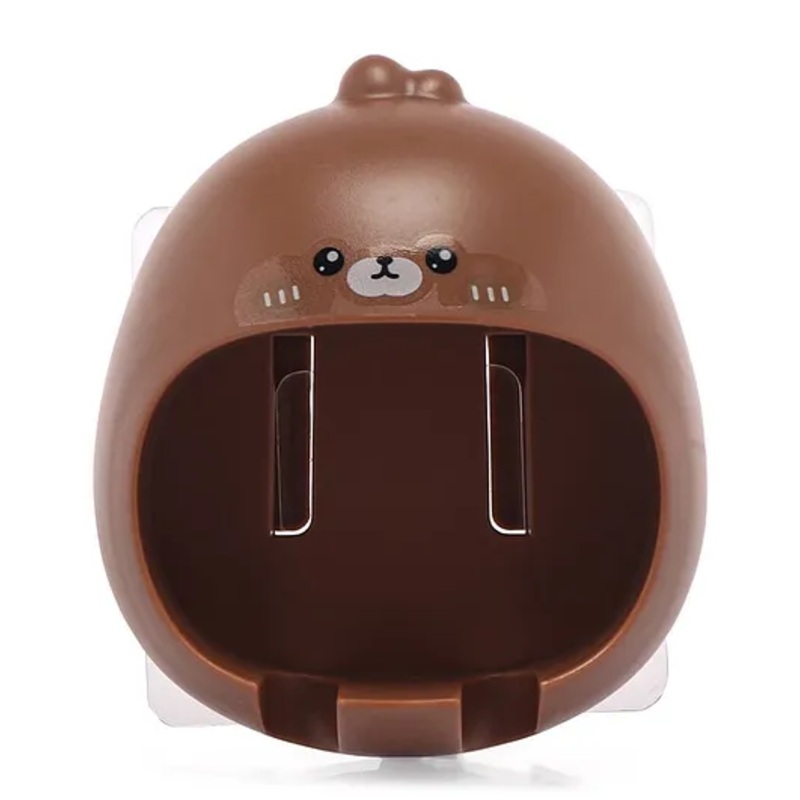 Toothbrush Holder Bear Design and Print – Brown