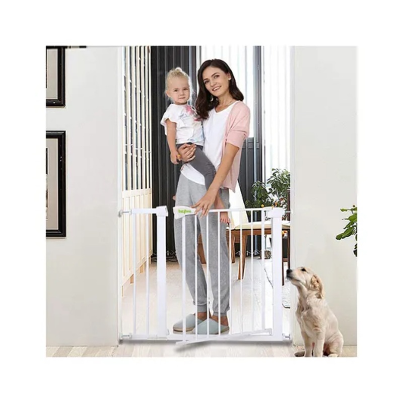 Baybee Auto Close Baby Safety Gate with Lock System – White