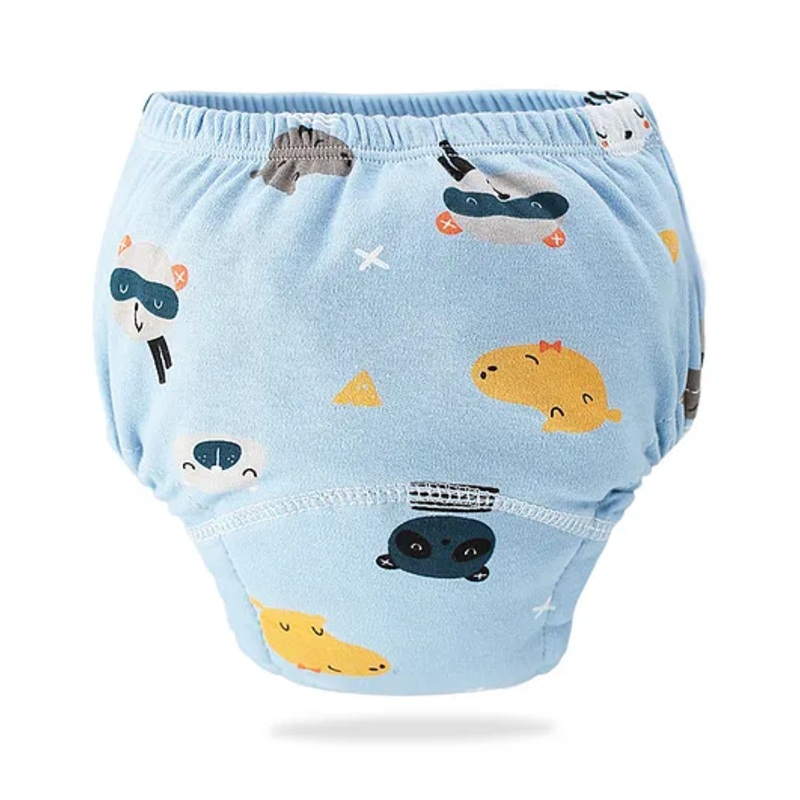 Bembika Babies Cotton Potty Training Pants  Waterproof Breathable Padded Underwear for Toddler Medium – Blue