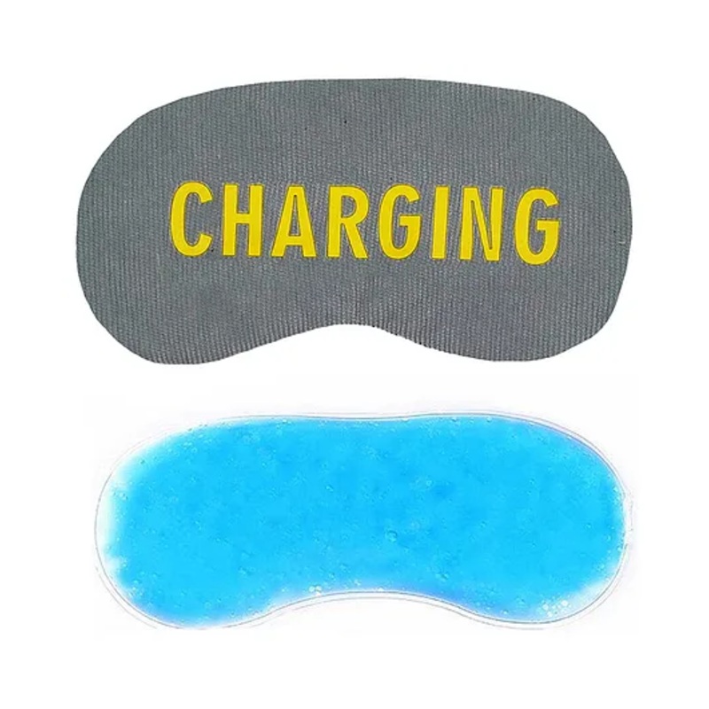 Jenna Charging Grey Printed Sleeping Eye Mask With cooling Gel