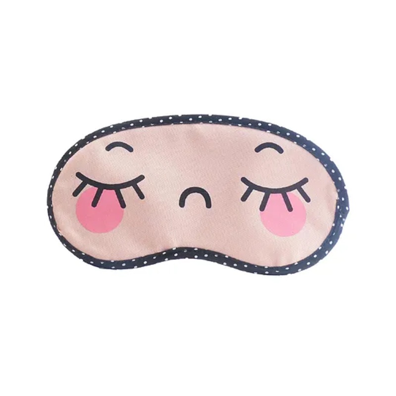 Jenna Close Eye Cartoon Face Sleeping Eye Mask – Pink