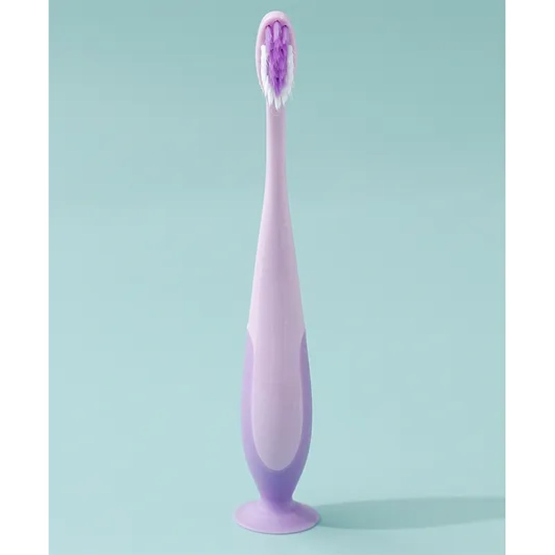 Manual Toothbrush with Suction Base – Purple