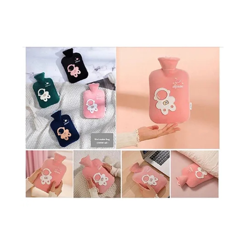 SANJARY Cute Astronaut Hot Water Bag 1000ml color design may vary