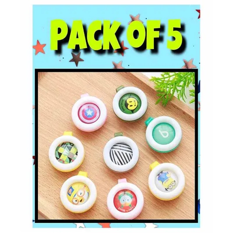The Little Lookers Reusable Mosquito Repellent Badge Pack of 5 – Colors May Vary