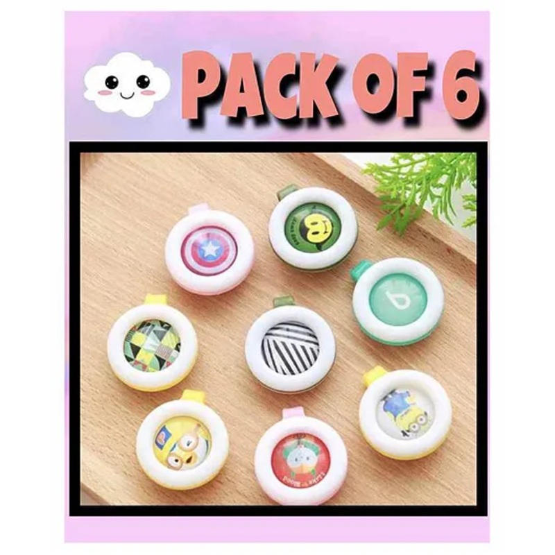 The Little Lookers Reusable Mosquito Repellent Badge Pack of 6 – Colors May Vary