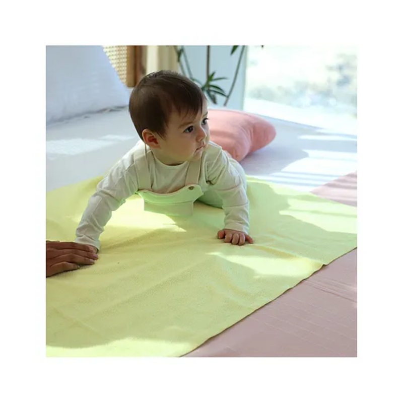 TIDY SLEEP Waterproof Baby Bed Protector Dry Sheet For New Born Babies- Banana Yellow  Pack of 2 (Medium)