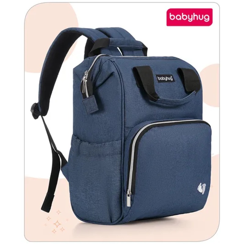 Babyhug Multipurpose Diaper Backpack -Denim Blue