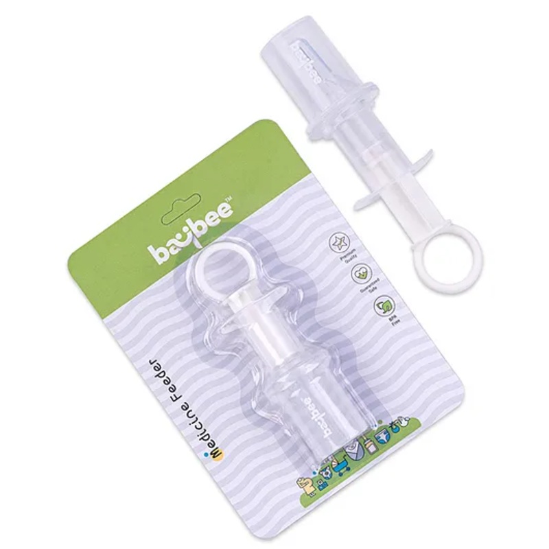 BAYBEE Silicone Baby Medicine Dispenser With Protective Case White – 10 ml