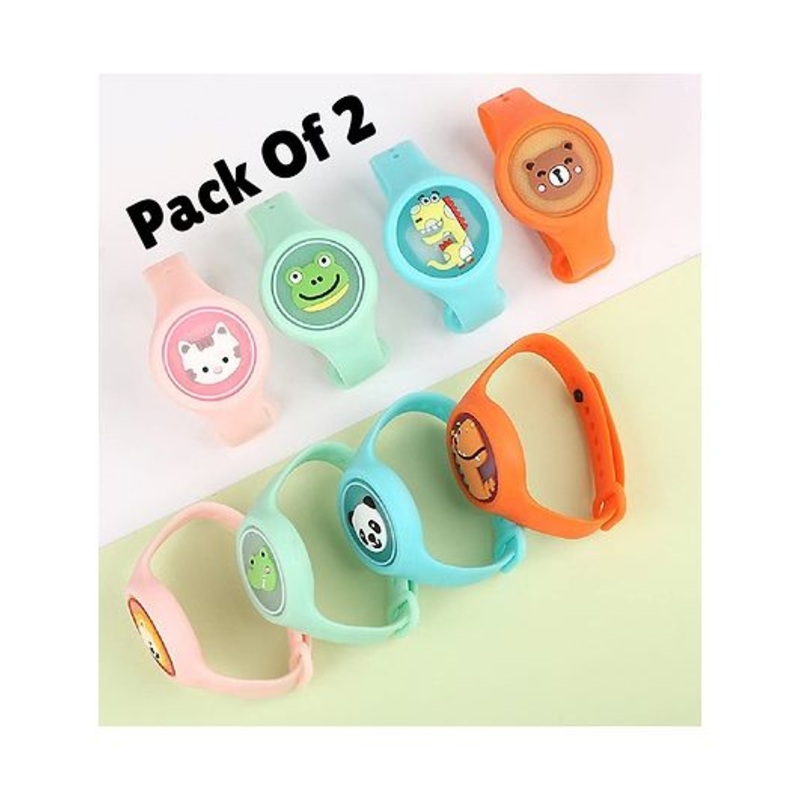 Boxot Impex Mosquito Repellent Bands with Led Light Up Insect & Bug Pest Repeller Waterproof Bracelet Pack of 2 – Multicolour