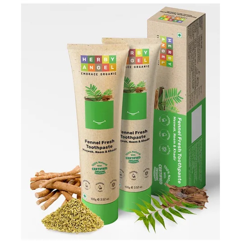 Herby Angel Baby Toothpaste – Fennel Fresh 100g (Pack of 2)