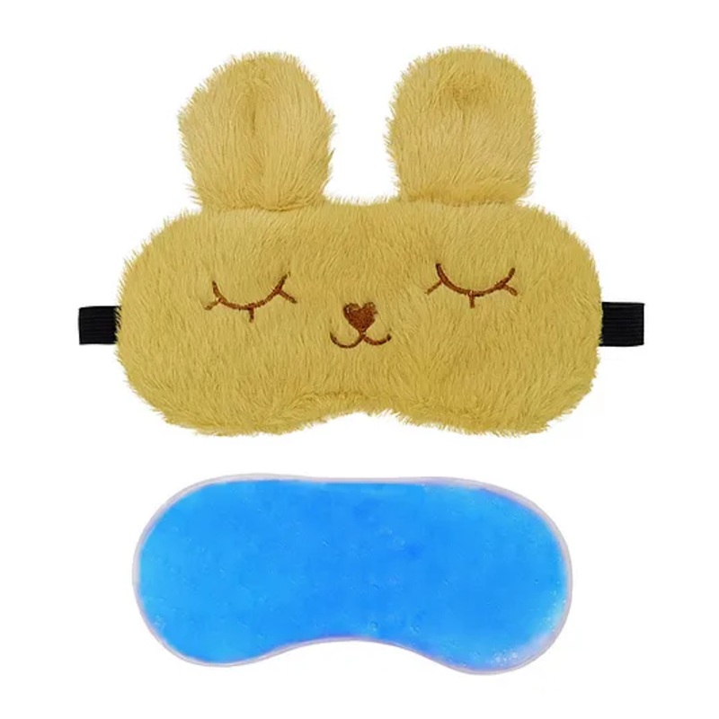 JENNA Fur Bunny Cream Cute Sleeping Eye Mask With cooling Gel