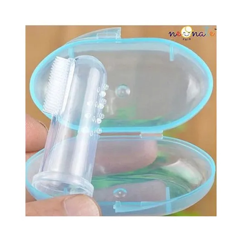 Neonate Care Silicone Fingure Brush With Case Pack of 1 – Blue