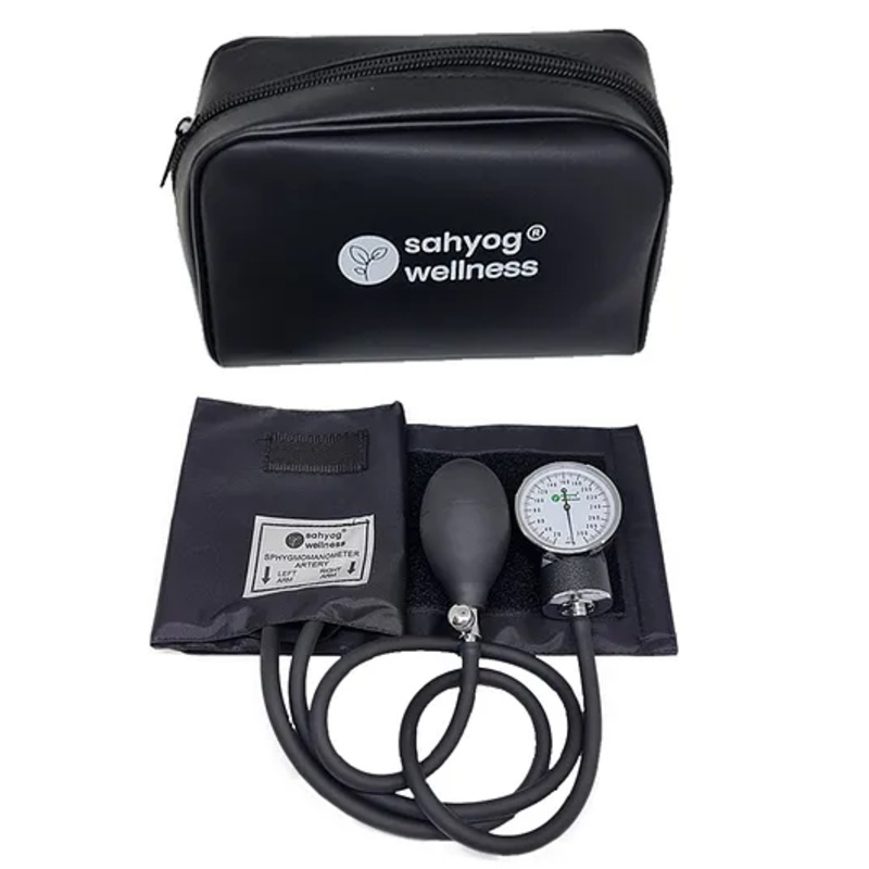 Sahyog Wellness Manual Aneroid Sphygmomanometer Blood Pressure Monitor – Black