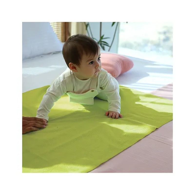 TIDY SLEEP Waterproof Baby Bed Protector Dry Sheet For New Born Babies- Olive (Large)